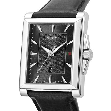 gucci men's ya138404|GUCCI G Timeless Rectangle YA138404 Analog Black Date .